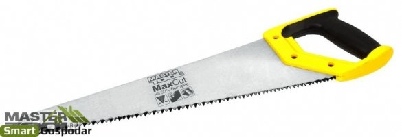 Ножовка столярная 450 мм, 4TPI MAX CUT, каленый зуб, 2-D заточка, полированная Mastertool 14-2645