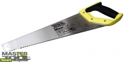 Ножовка столярная 400 мм, 7TPI MAX CUT, каленый зуб, 3-D заточка, полированная Mastertool 14-2040