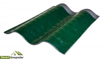 Лист металлополимерного шифера (зеленый), Продается в м²